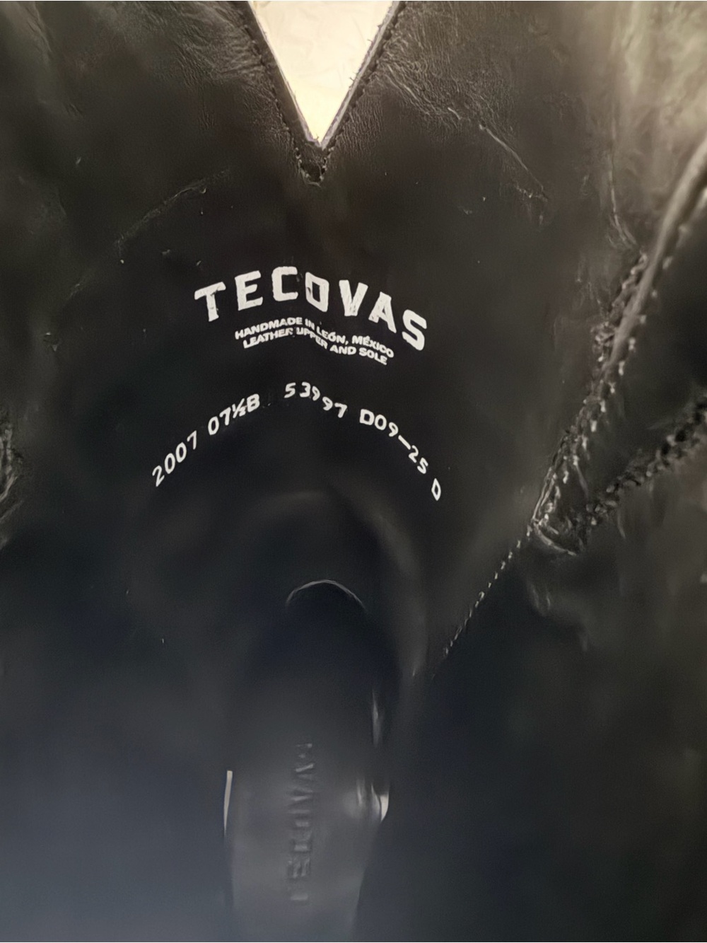 Tecovas Annie (midnight) Black Leather Cowboy Boots - Picture 2 of 7
